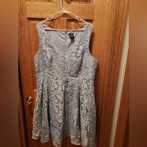 Rebel Wilson for Torrid Size 18 (XXL/2X) Light blue dress with blue lace overlay